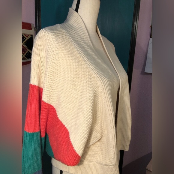 CAbi Cream Trio Striped Cardigan Size S - Picture 14 of 16